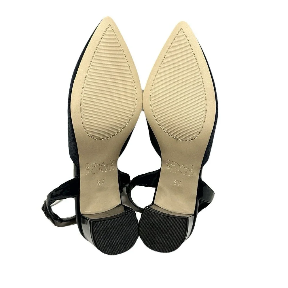 NEW Donald Pliner Womens Size 8 Stania Pumps Navy Lizard Print Leather Heels